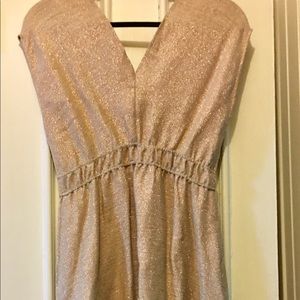 Zero Maria Cornejo shimmery rose gold dress